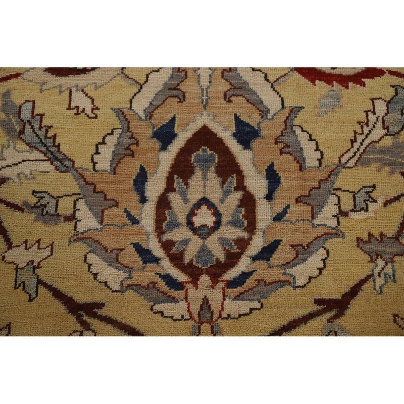 Vegetable Dye Ziegler Oriental Area Rug Hand-knotted Wool Carpet - 9'1"x 11'7"