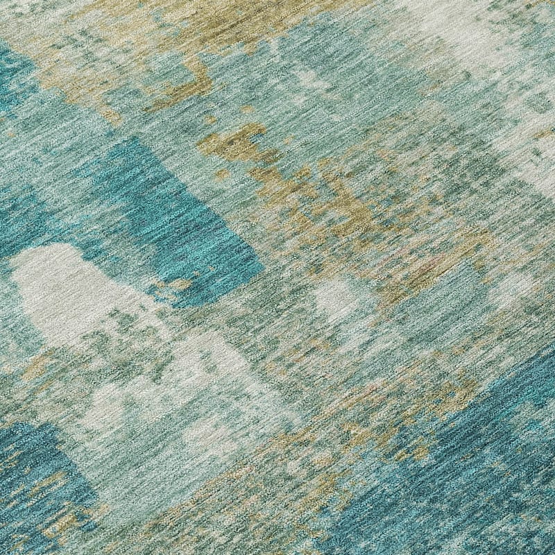 Machine Washable Indoor/Outdoor Contemporary Chantille Rug