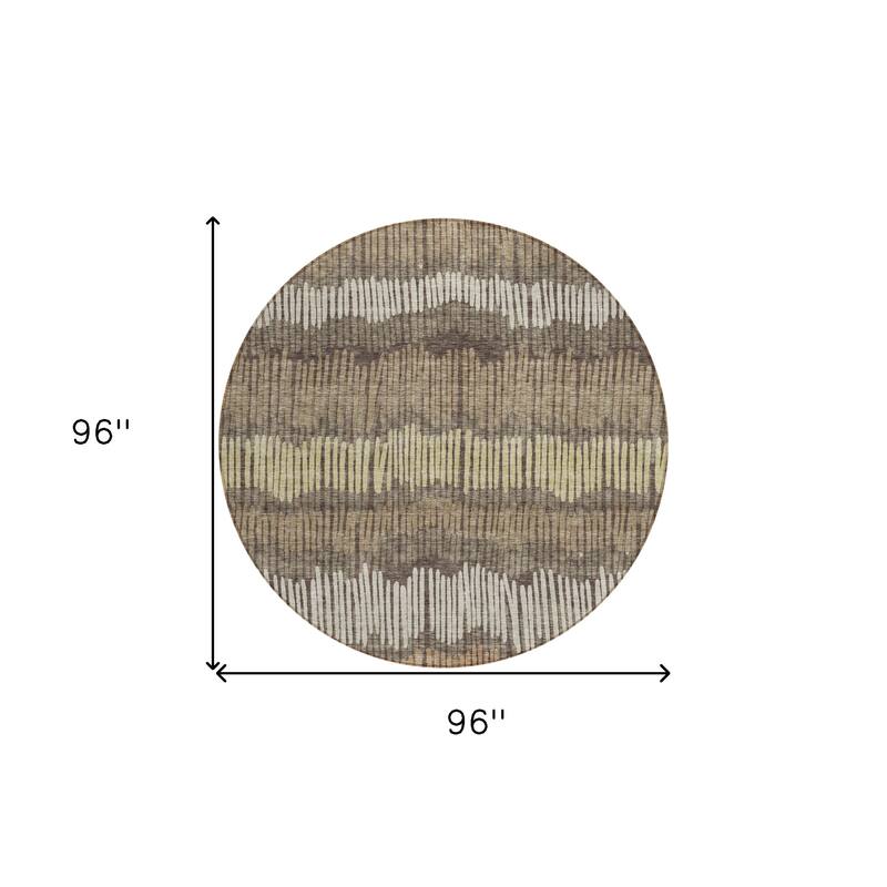 HomeRoots Striped Transitional Rectangle Outdoor Rug