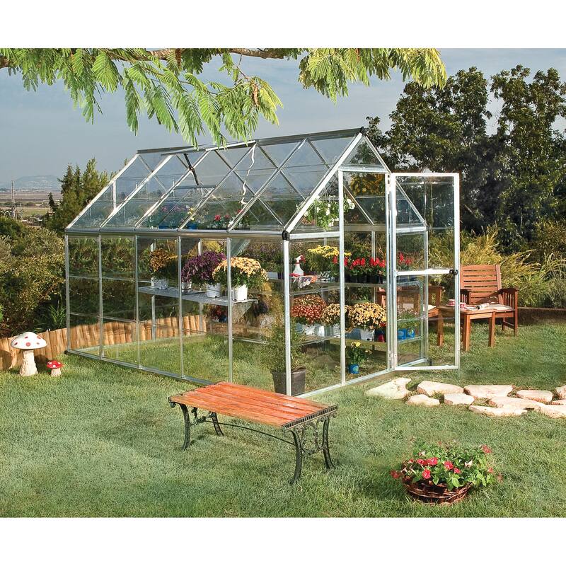 Harmony 6 ft. Silver & Grey /Clear DIY Greenhouse Kit