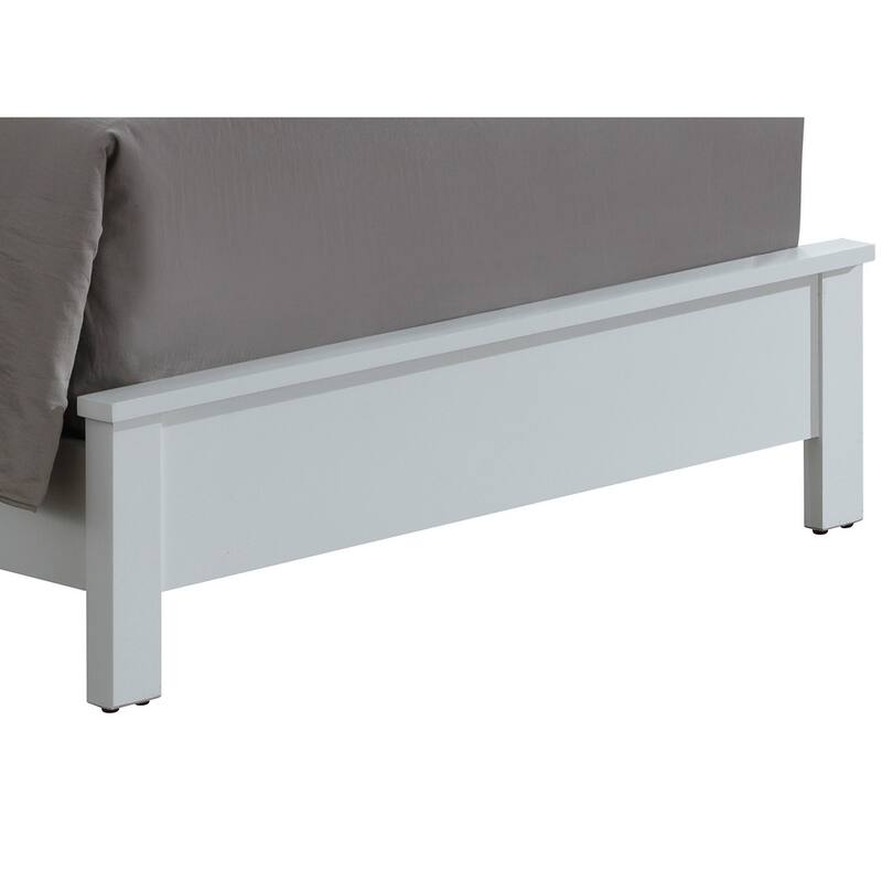 Twin Size Charming Panel Bed with Durable Particle Board and Rounded Safety Edges