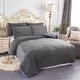 preview thumbnail 17 of 58, Fleece/ Sherpa Down Alternative 3-piece Comforter Set Grey - King