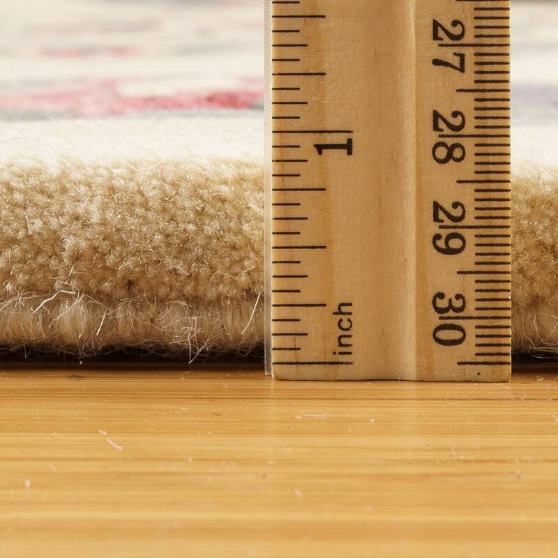 Gertmenian Oriental Estate Traditional Oriental Floral Border Metallion Hand Knot Wool Area Rug Collection