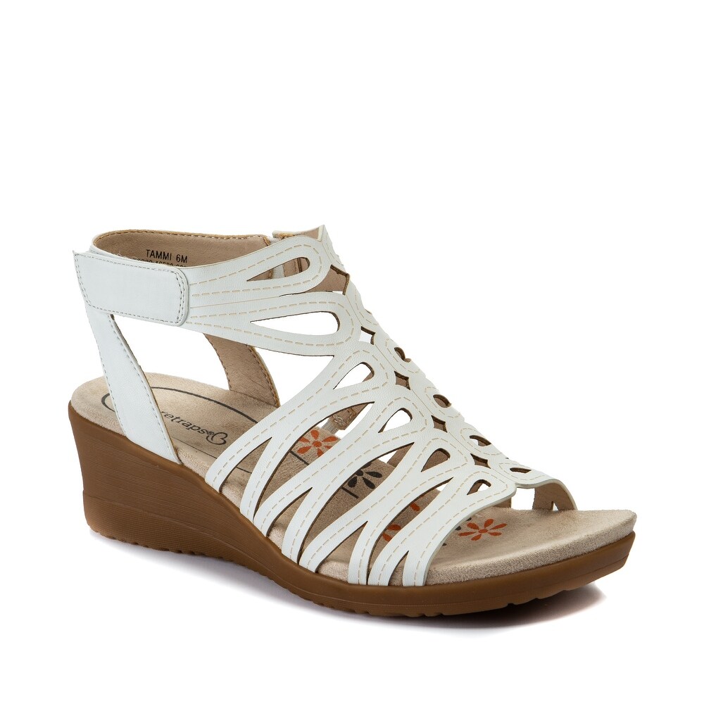 baretraps white sandals