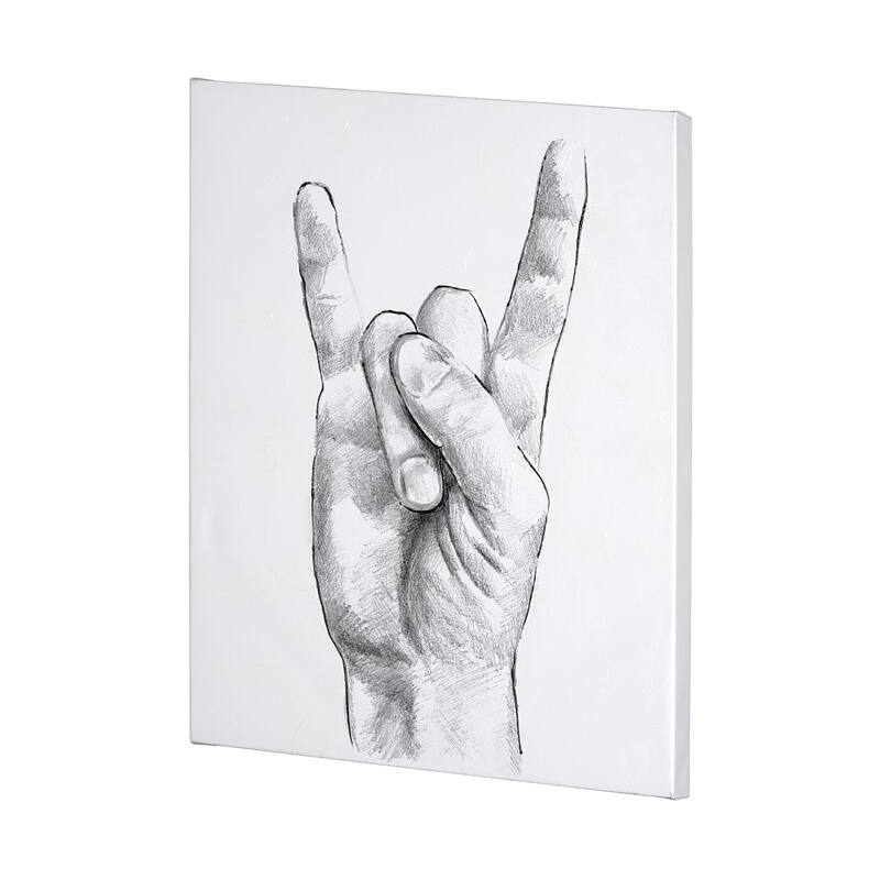 Hand Signs IV (40 x 50) Canvas Art Print