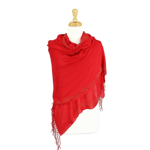 red shawls for evening