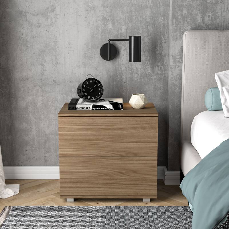 Polifurniture Madison Modern 2 Drawer Nightstand