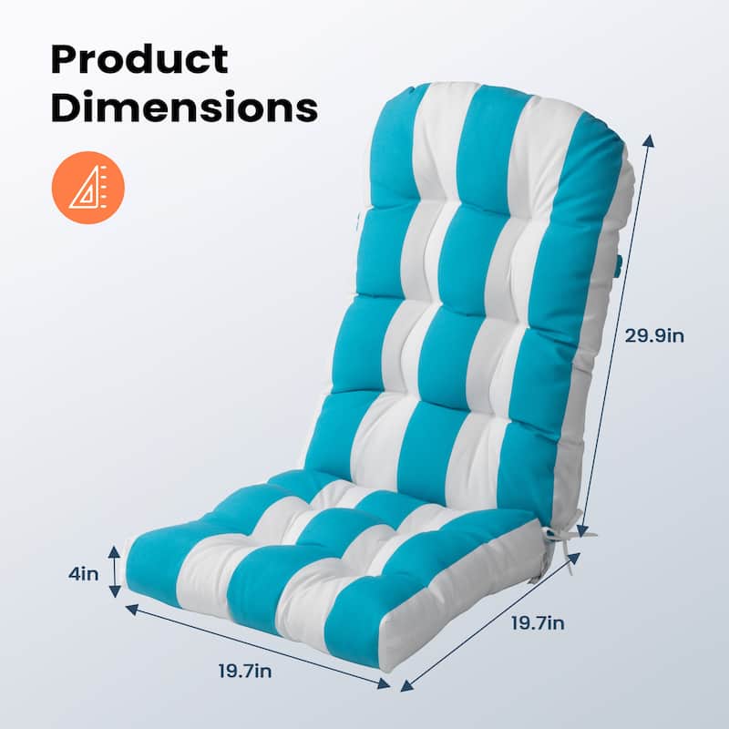 Outdoor Adirondack Chair Cushion Rocking Chair Cushions Thickened Patio Chair Pad with Sunbrella