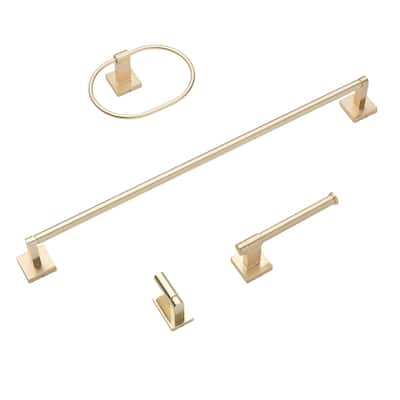 GlideRite 4-Piece Bathroom Hardware Set - 9024-KIT-SQ