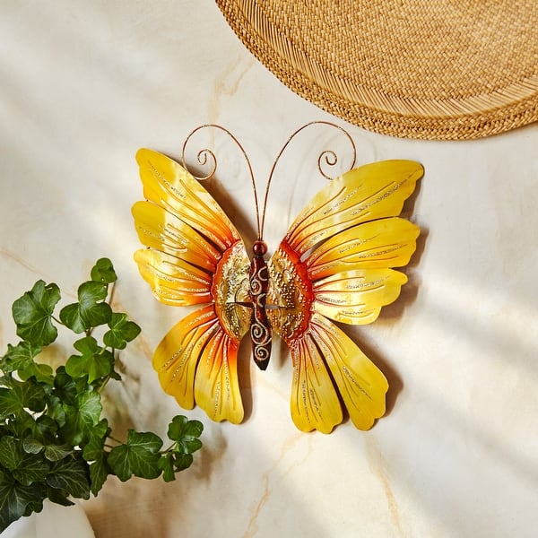 Shop Handmade Butterfly Sunflower Wall Decor Overstock 8531861