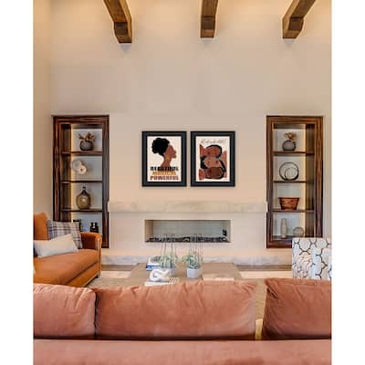 Trendy Decor 4U "Black is Beautiful" Printed Framed Wall Art by Lettered & Lined
