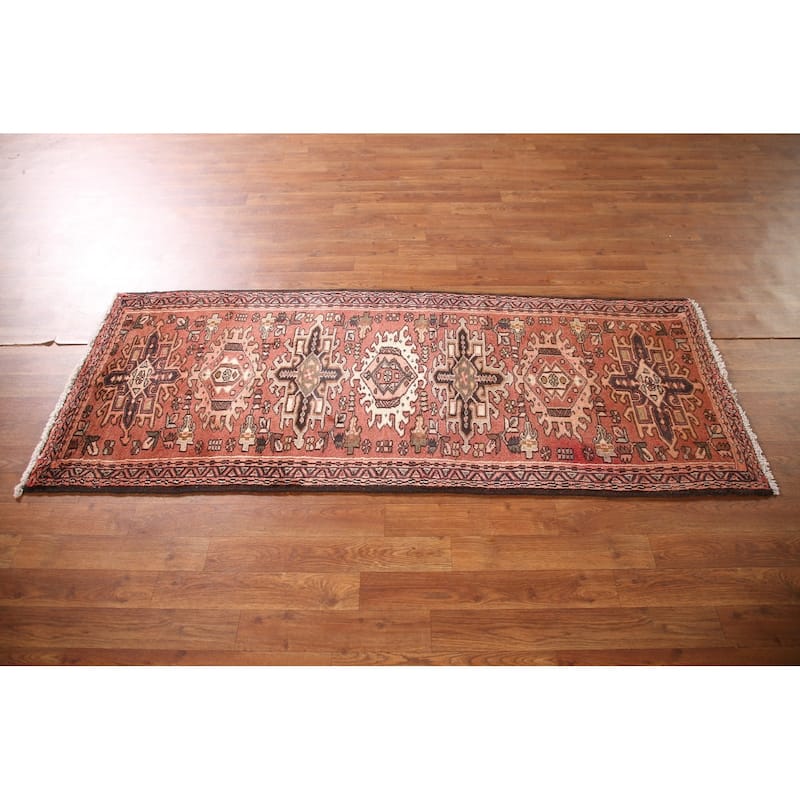 Gharajeh Persian Vintage Area Rug Hand-Knotted Wool Carpet - 2'6"x 6'1"