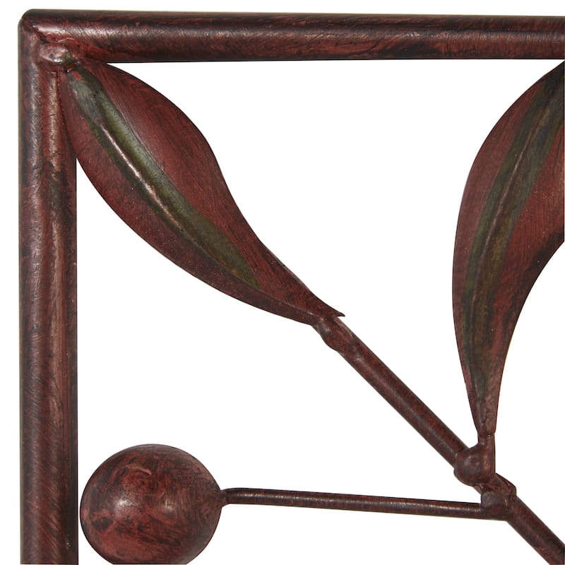 Dark Brown Metal Scroll Home Wall Decor (Set of 4)