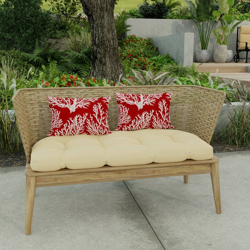 18" x 12" Outdoor Lumbar Throw Pillow - Set of 2 - 12'' L x 18'' W x 4'' H