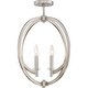 preview thumbnail 4 of 6, Quoizel Orion Brushed Nickel 4-light Semi-flush Mount
