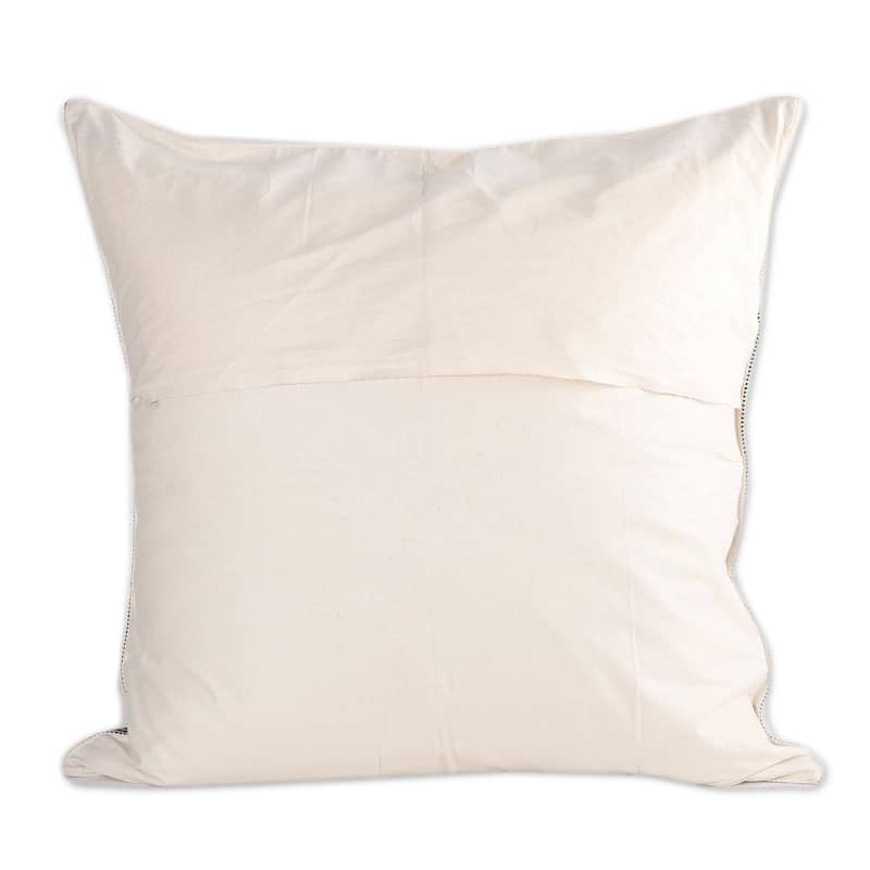 Novica Handmade Geometric Stripes Cotton Cushion Covers (Pair)