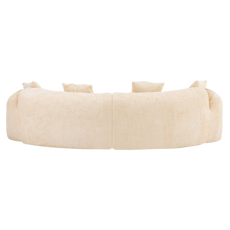 Curved Compressed Sofa with Creative Nordic-style Design