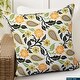 preview thumbnail 27 of 34, Decorative Indoor Outdoor Weatherproof Throw Pillows Cushions with Inserts – 18x18 Inches - 18''X18'' Orange Flower
