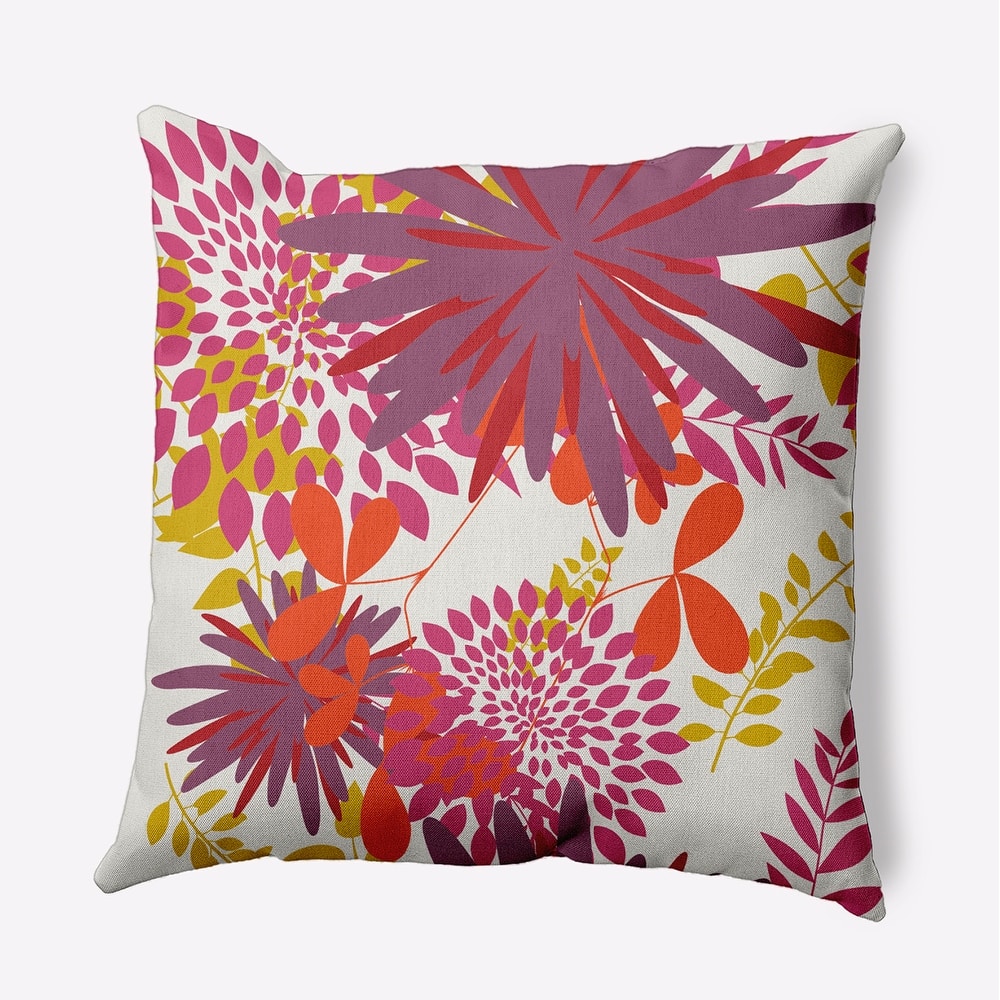 Jumble Floral Decorative Throw Pillow