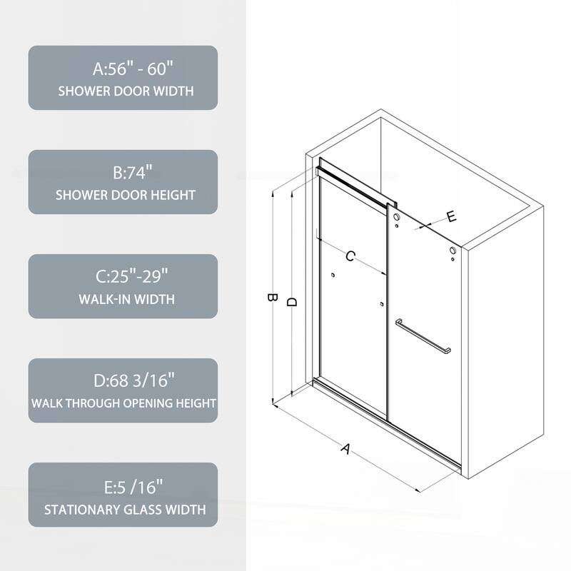 Advanced Sliding Shower Door with Soft Close System and Premium Tempered Glass