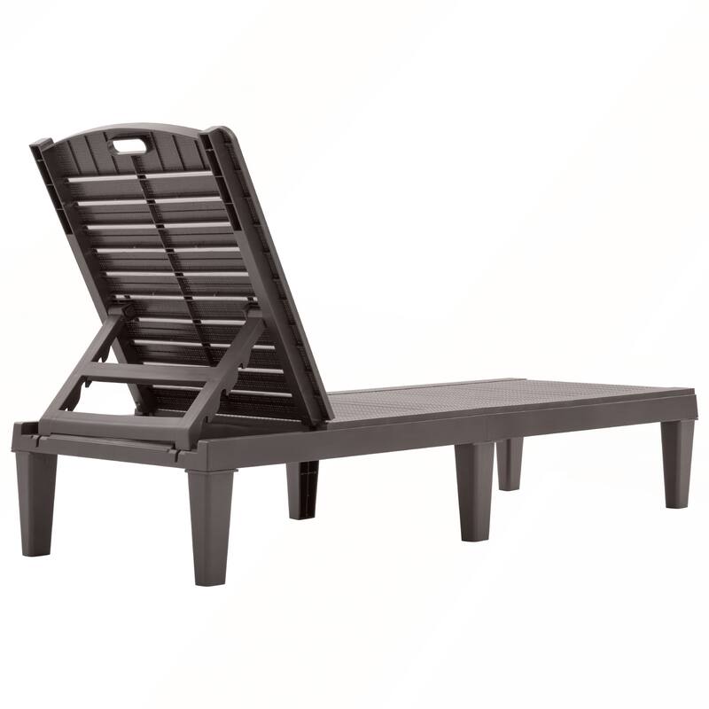 2-Piece Outdoor Chaise Lounges with Adjustable Backrest