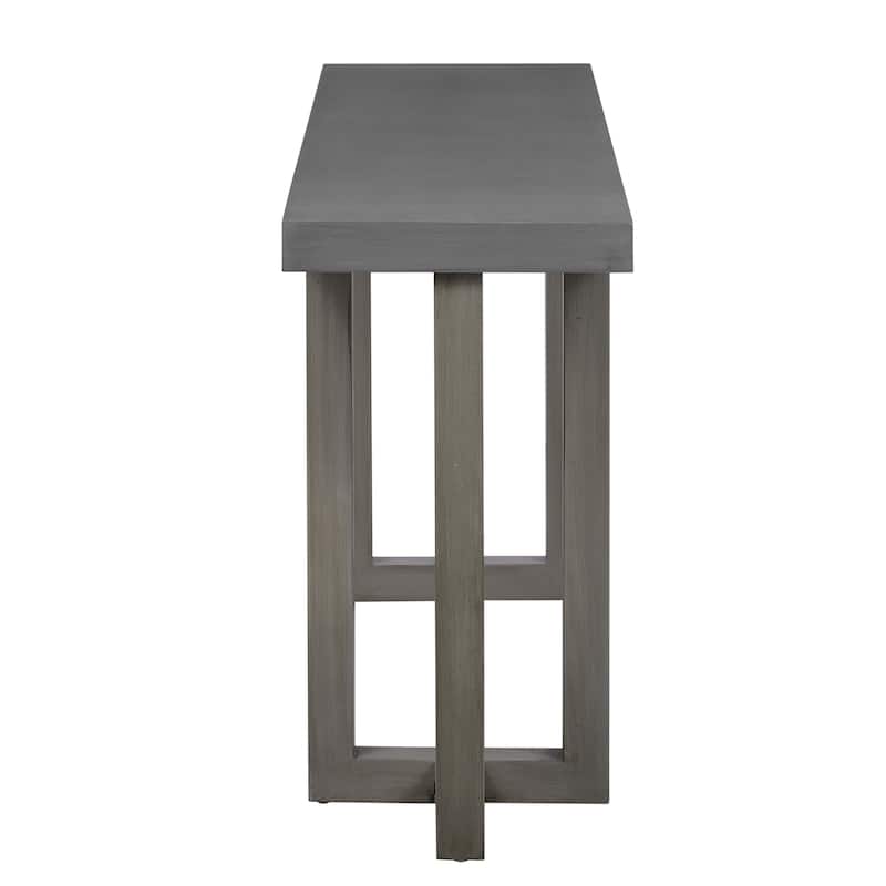 Geometric Design Console Table Entryway Table for Hallway Living Room, 63" Long Sofa Side Table with Solid Pine Legs