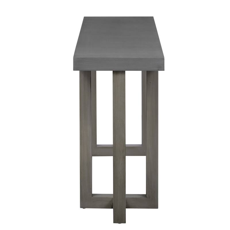 Geometric Design Console Table with Solid Pine Legs,Suitable for Entryway, Hallway, Living Room, Bedroom