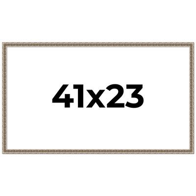 41x23 Frame Silver Versailles Ornate Solid Wood Picture Frame | 1 Inch
