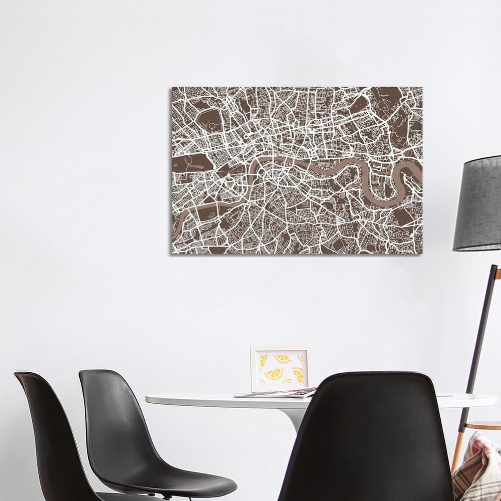 iCanvas "London Map VII" by Michael Tompsett Canvas Print