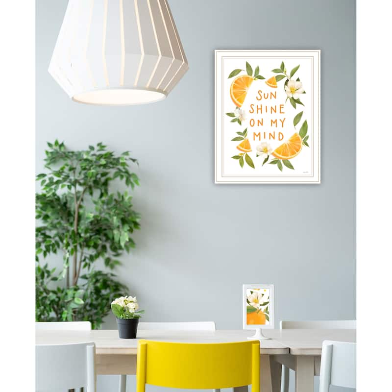 TrendyDecor4U Contemporary "Sun Shine on My Mind" Framed Print Wall Art