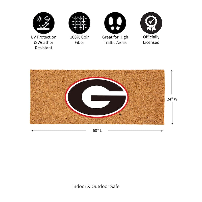 University of Georgia Full Color Indoor/Outdoor Coir Mat