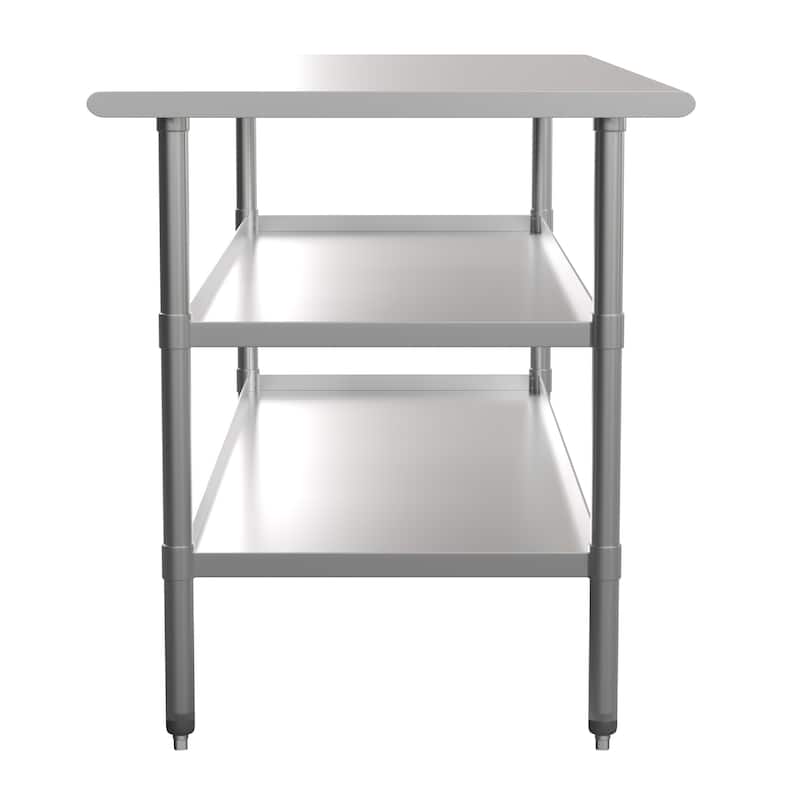 NSF Certified Commercial 18-Gauge Stainless Steel Work and Prep Table
