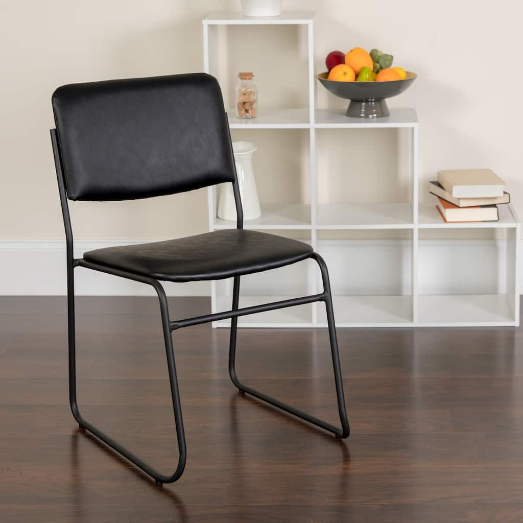 500 lb. Capacity High Density Stacking Chair with Sled Base - 23"D x 18.75"W x 32.25"H