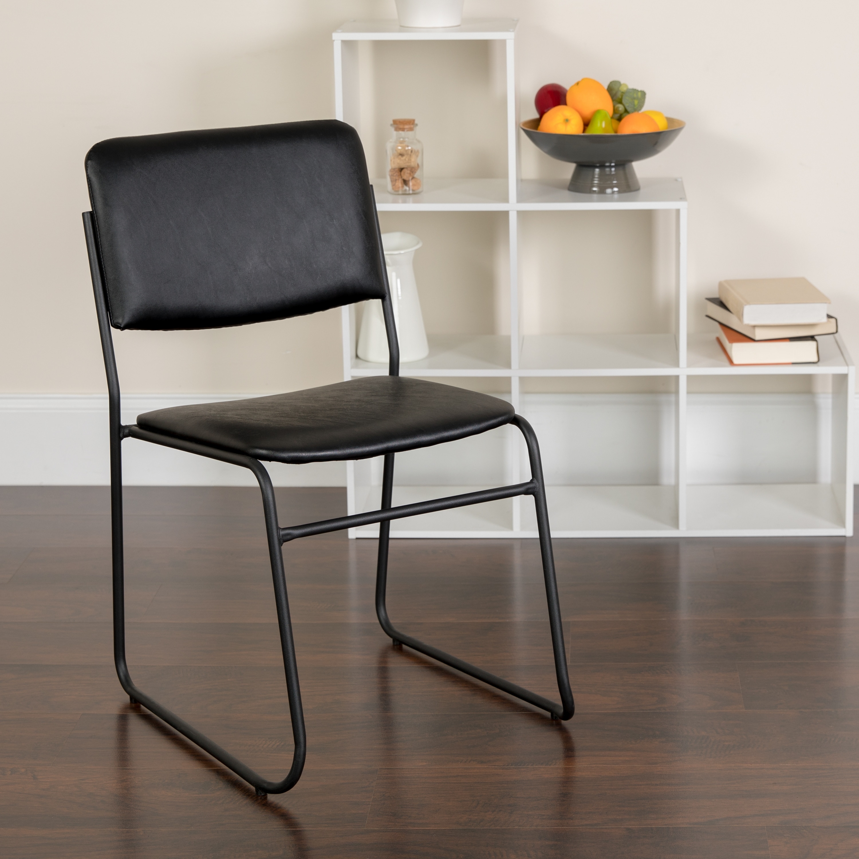 500 lb. Capacity High Density Stacking Chair with Sled Base - 23"D x 18.75"W x 32.25"H