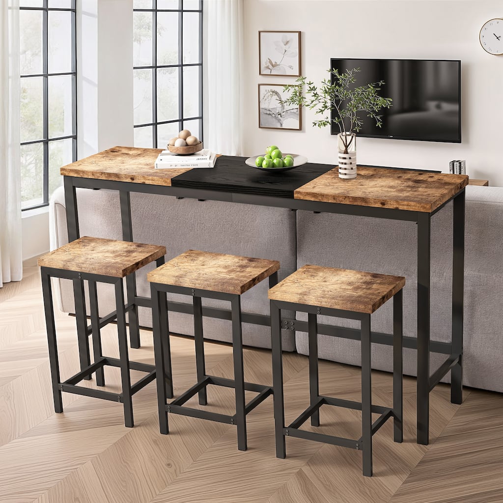 Kitchen Dining Table, Pub Table with 3 Stools