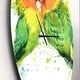 preview thumbnail 3 of 7, Designart 'Family Parrots' Oversized Traditional Wall CLock