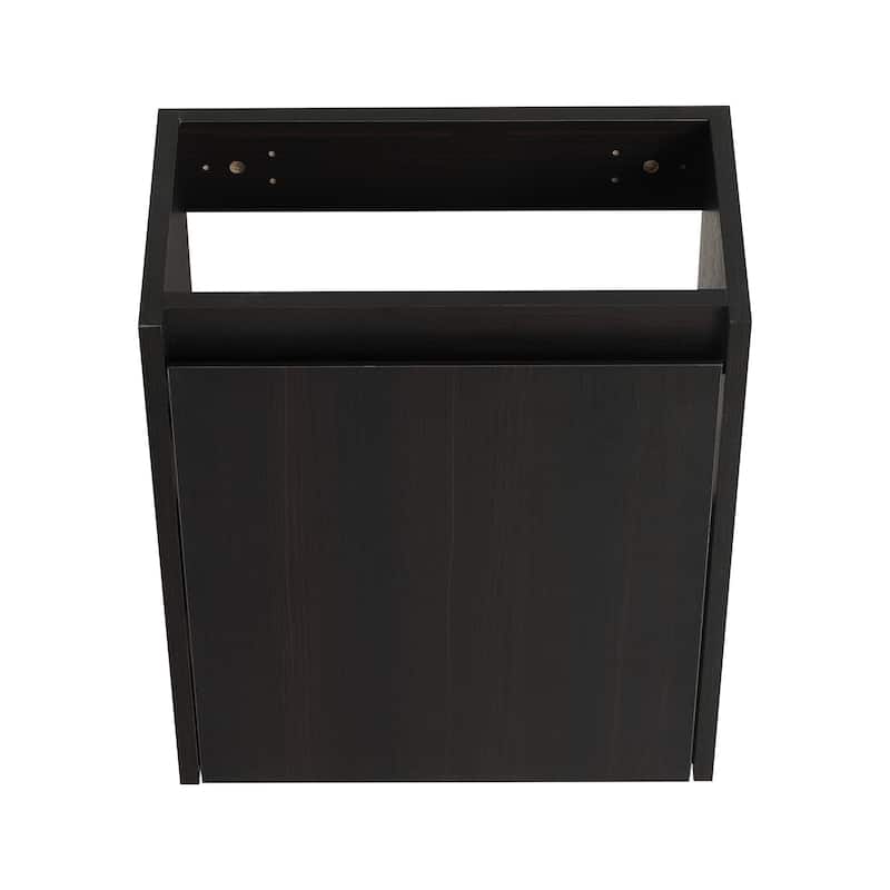 16 in. W Single Sink Freestanding Bath Vanity with White Resin Top