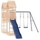 preview thumbnail 14 of 19, vidaXL Swing Set Outdoor Backyard Wooden Playground Equipment for Kids Age 3-8