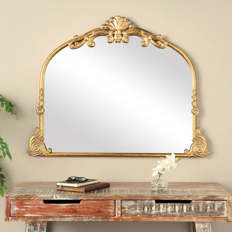 Metal Scroll Ornate Baroque Floor or Wall Mirror - Gold - Various Sizes and Shapes - Roche River Decor