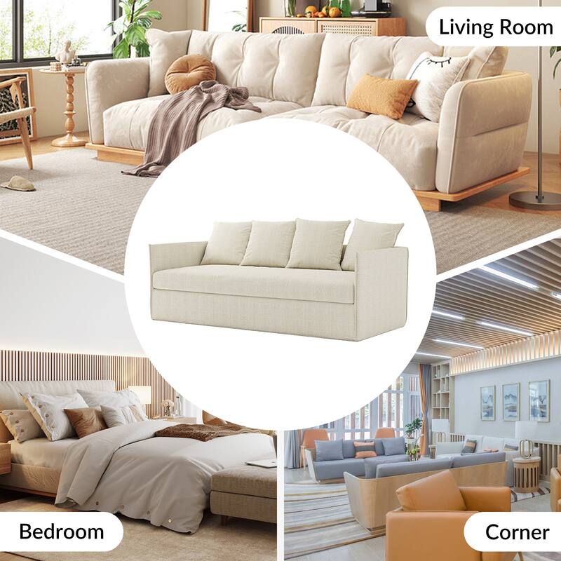 Gottfried 80" Slipcovered Sofa with Two Slipcovers by HULALA HOME