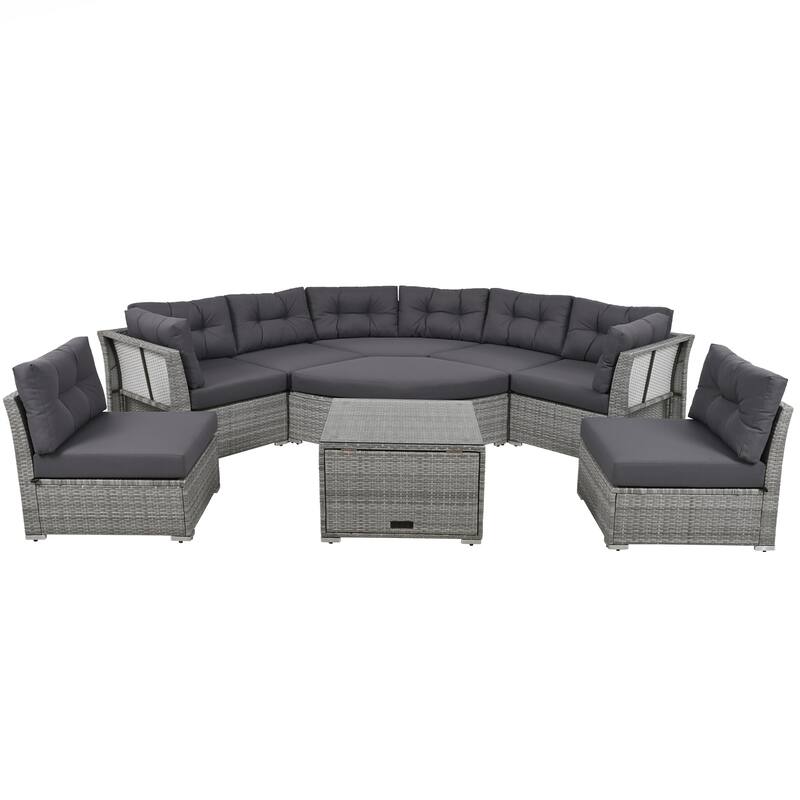 Patio Seating Group With Cushions and Center Table for Patio