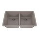 preview thumbnail 8 of 12, Lexicon Double Bowl 50/50 Undermount Granite Kitchen sink Galaxy Concrete - 19" W x 32" L x 9.75" H