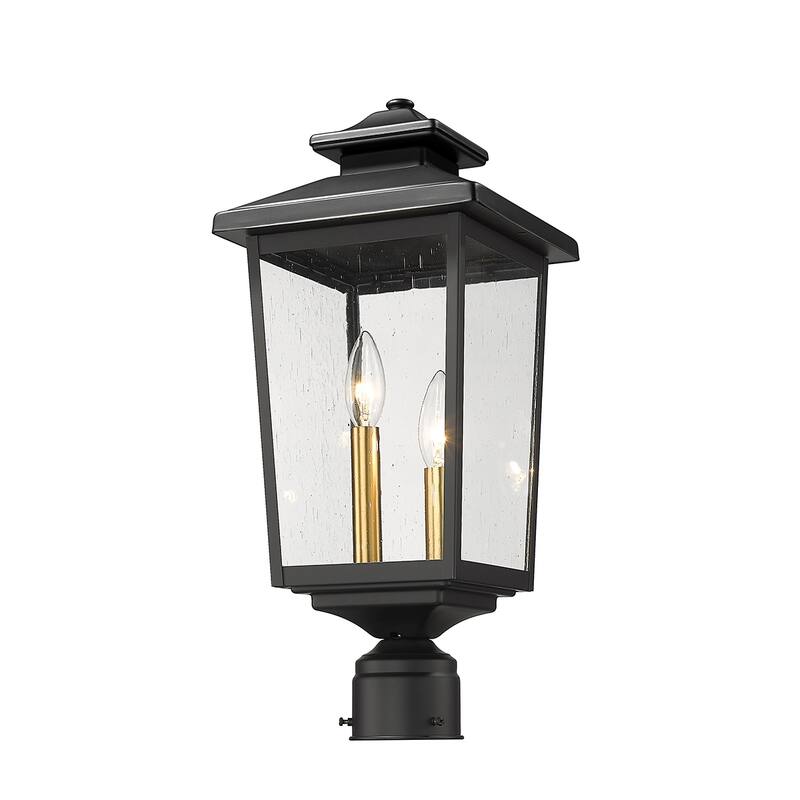 Millennium Lighting Eldrick 1 Light Outdoor Post Light with Seeded Glass Shade