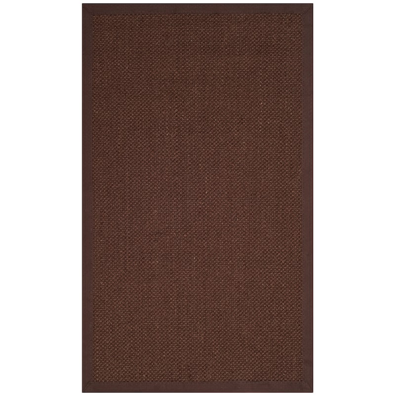 SAFAVIEH Natural Fiber Noma Sisal Rug - 2'6" x 4' - Chocolate/Dark Brown