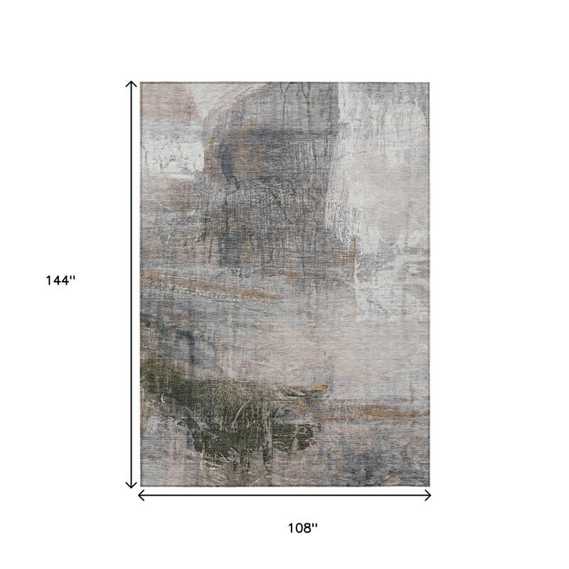 HomeRoots Abstract Transitional Rectangle Outdoor Rug