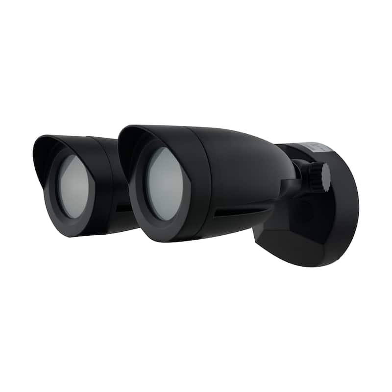 LED Security Light Dual Head Black Finish 3000K