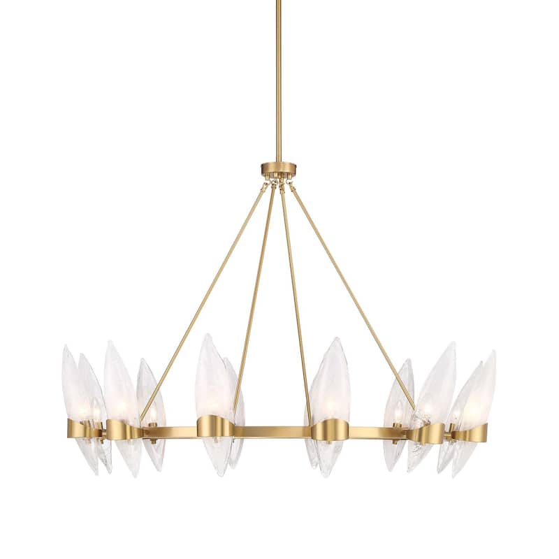 Savoy House 1-5504-12 Nouvel 12 Light 45" Wide Ring Chandelier - Warm Brass