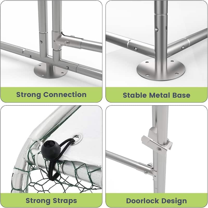 Large Metal Chicken Coop Walk-in Poultry Cage