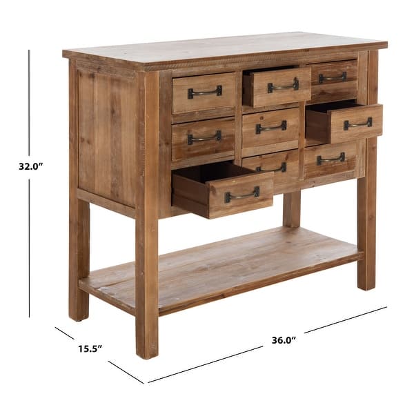 SAFAVIEH Mendie Natural Oak 9Drawer Chest On Sale Overstock 14430281