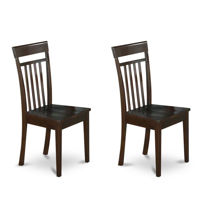 5-Piece Round Cappuccino Finish Solid Wood Top Dining table with 4-Chairs with